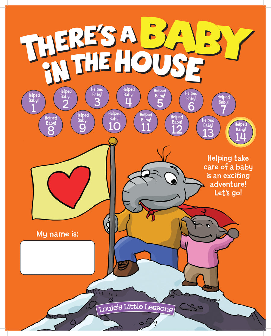 There's a Baby in the House Motivational Chart (Help Encourage Sibling Relationship and Responsibility)